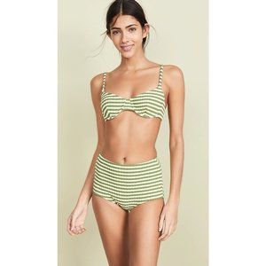 SOLID & STRIPED Ivory Green 'Ginger' Bikini Set